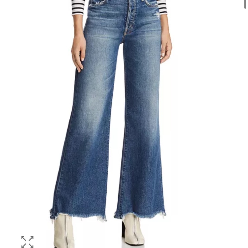 Women's mother tomcat roller chew the sweetest treat Blue Flared Jeans size 25